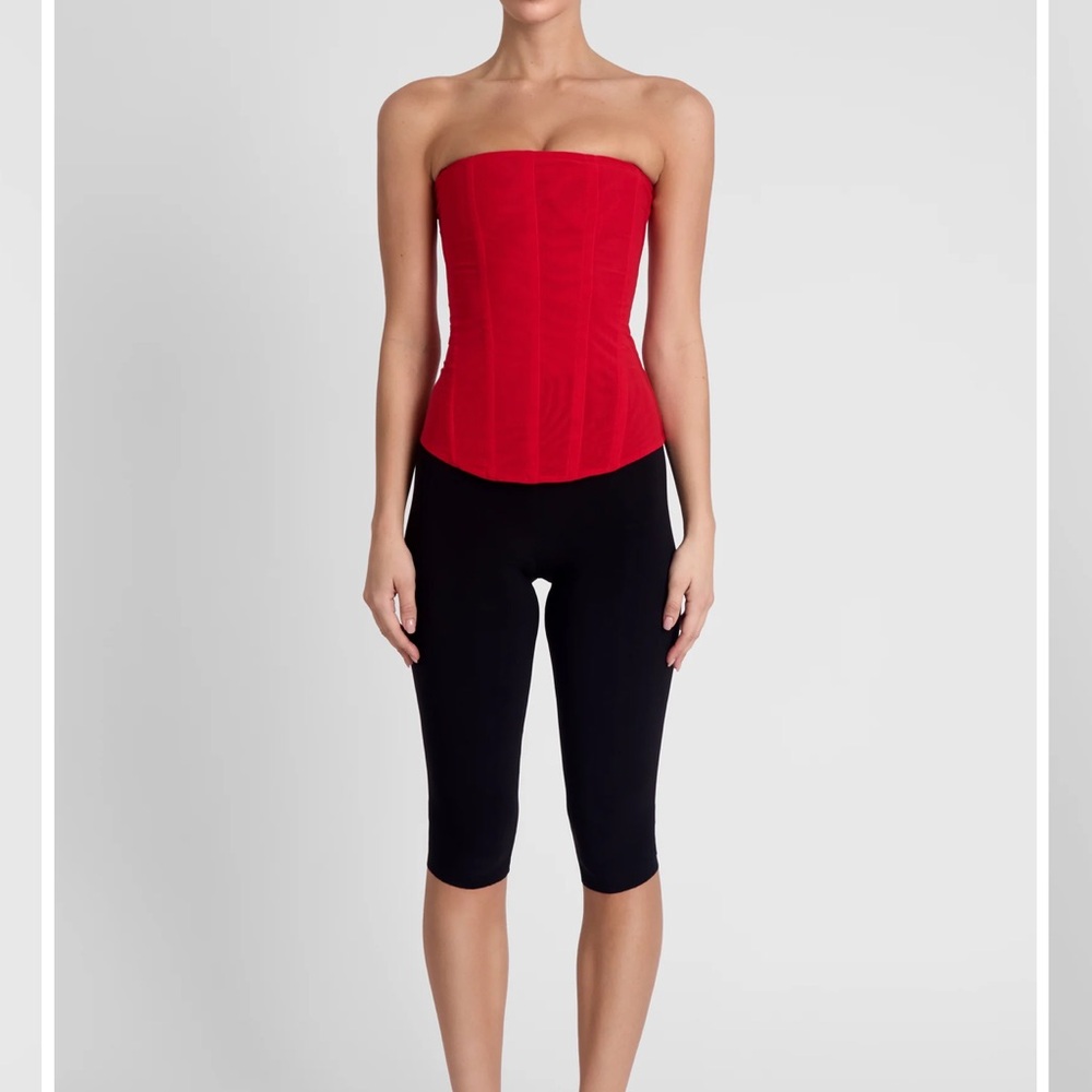 NWT LEAU Muse mesh corset top - Picture 3 of 7